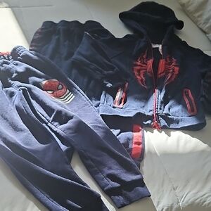 Kids Spider-Man Navy & Red Hoodie Set